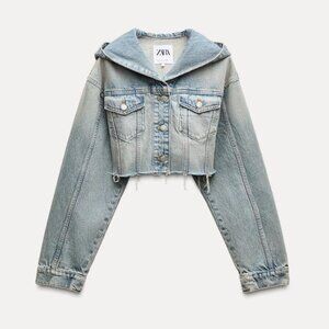 ZARA TRF CROP DENIM JACKET